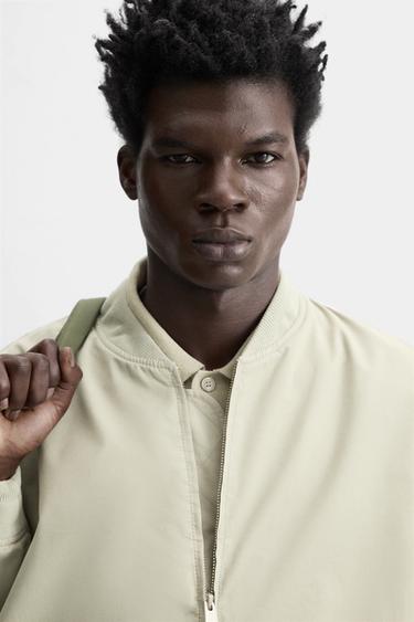 REGULAR FIT BOMBER JACKET - White / Grey by Zara - Image 6