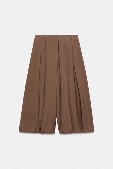 LONG FLOWING BERMUDA SHORTS - Mocha by Zara - Image 6