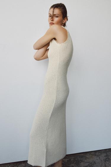 LONG RUSTIC DRESS - Ecru by Zara - Image 3