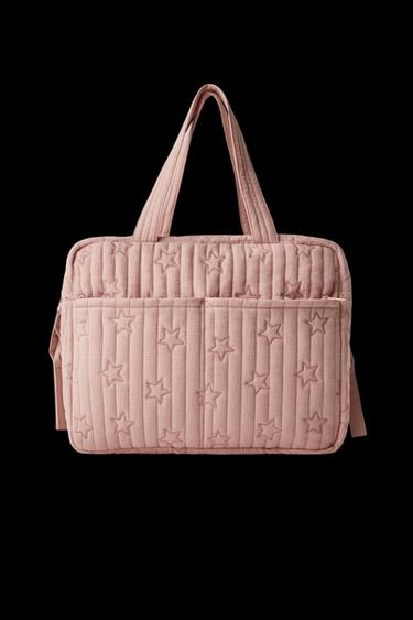 BOLSA MATERNIDAD ESTRELLAS - Rosa de Zara - Imagen 0