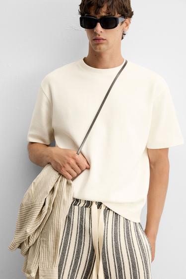 TEXTURED SWEATSHIRT - Oyster-white by Zara - Image 4