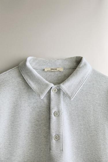 COTTON POLO SHIRT - Grey by Zara - Image 1