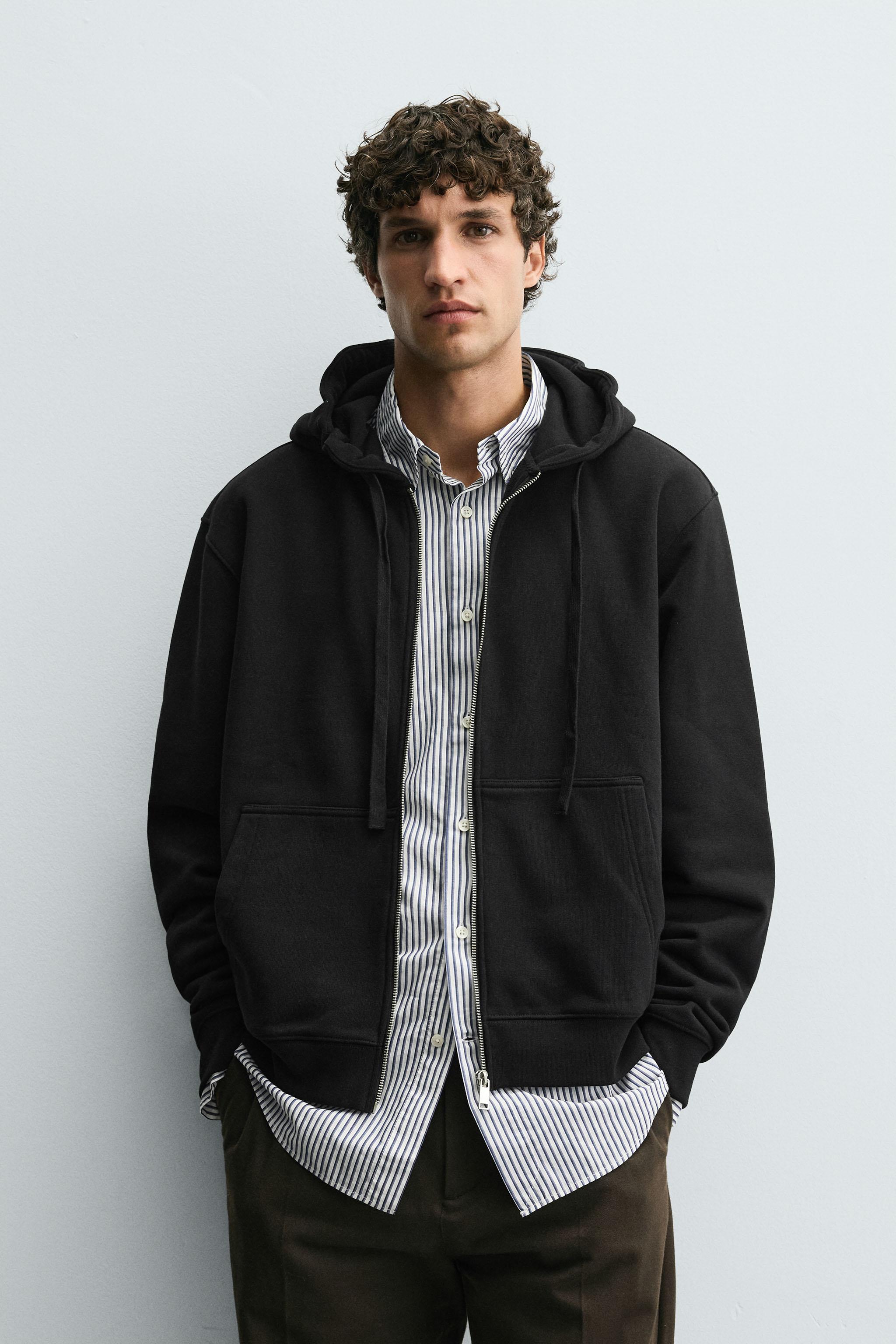 ZARA オーバーサイズ フーディ リミテッドエディション M HEAVYWEIGHT ZIP-UP HOODIE LIMITED EDITION - Red | ZARA