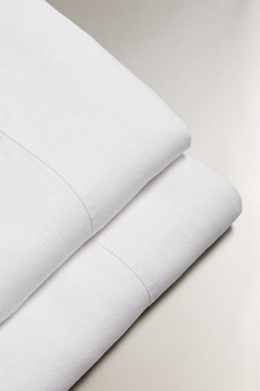 LINEN FLAT SHEET (235 GXM²) - White by Zara - Image 3