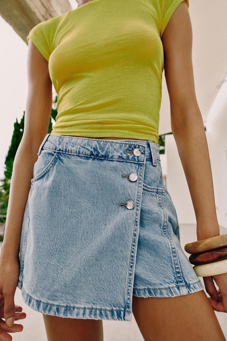 FALDA PANTALÓN DE MEZCLILLA ENVOLVENTE Z1975 2