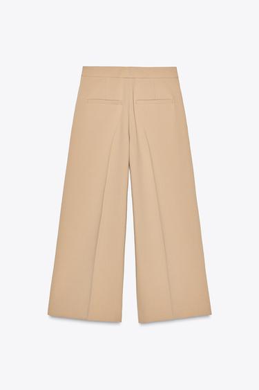 JUPE-CULOTTE TAILLE HAUTE - Marron clair de Zara - Image 2