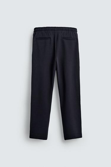 Zara COMFORT JOGGER WAIST PANTS - Navy blue