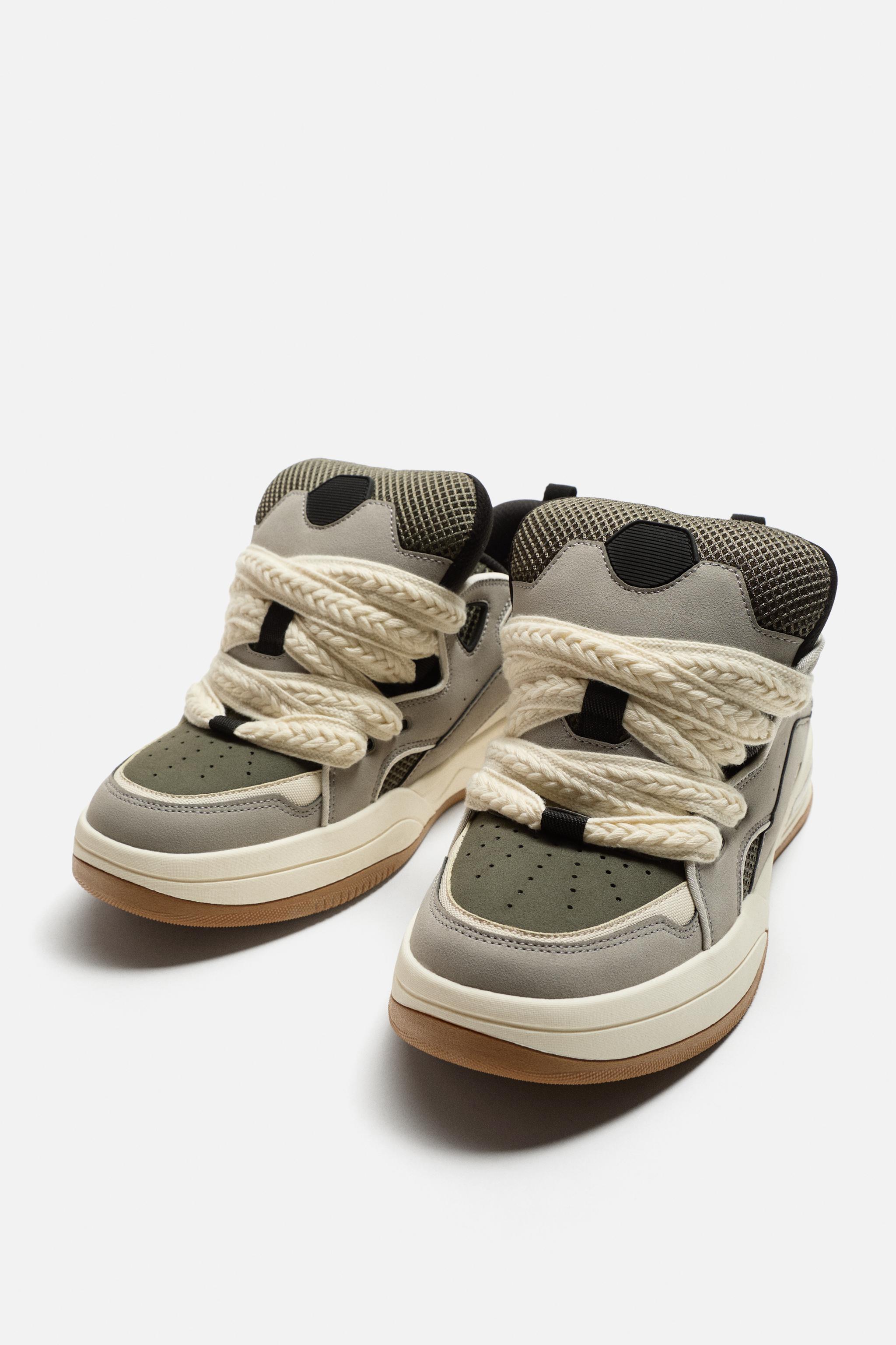 SKATE SNEAKERS - SAND/BROWN | ZARA United States