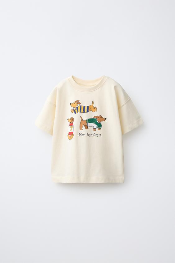 ANIMAL PRINT T-SHIRT - Ecru by Zara - Image 0