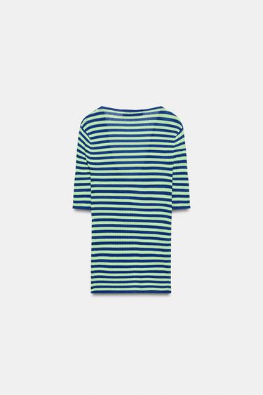 TOP EN MAILLE À RAYURES - rayures de Zara - Image 8