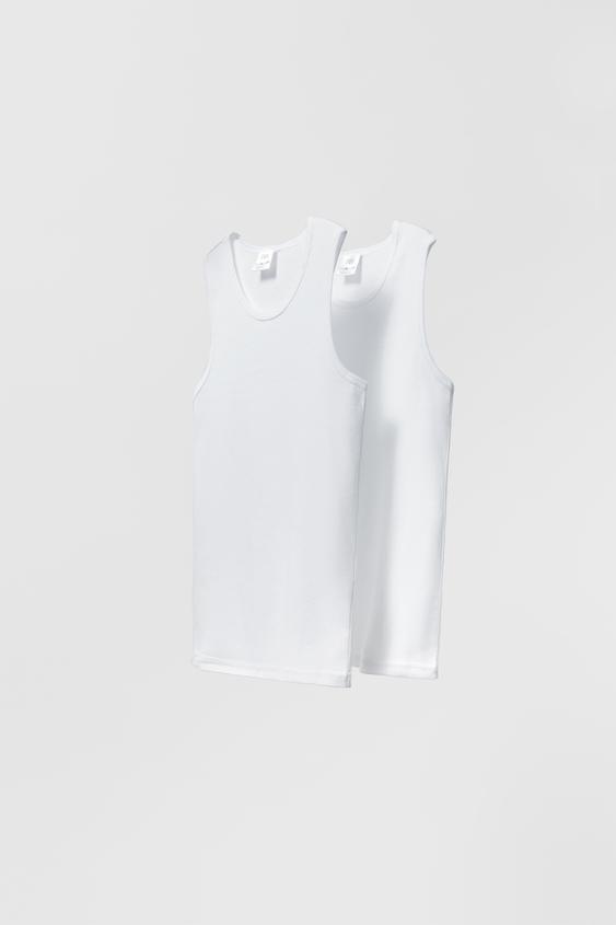 6-14 YEARS/ TWO-PACK OF BASIC TANK TOPS - White | ZARA Canada