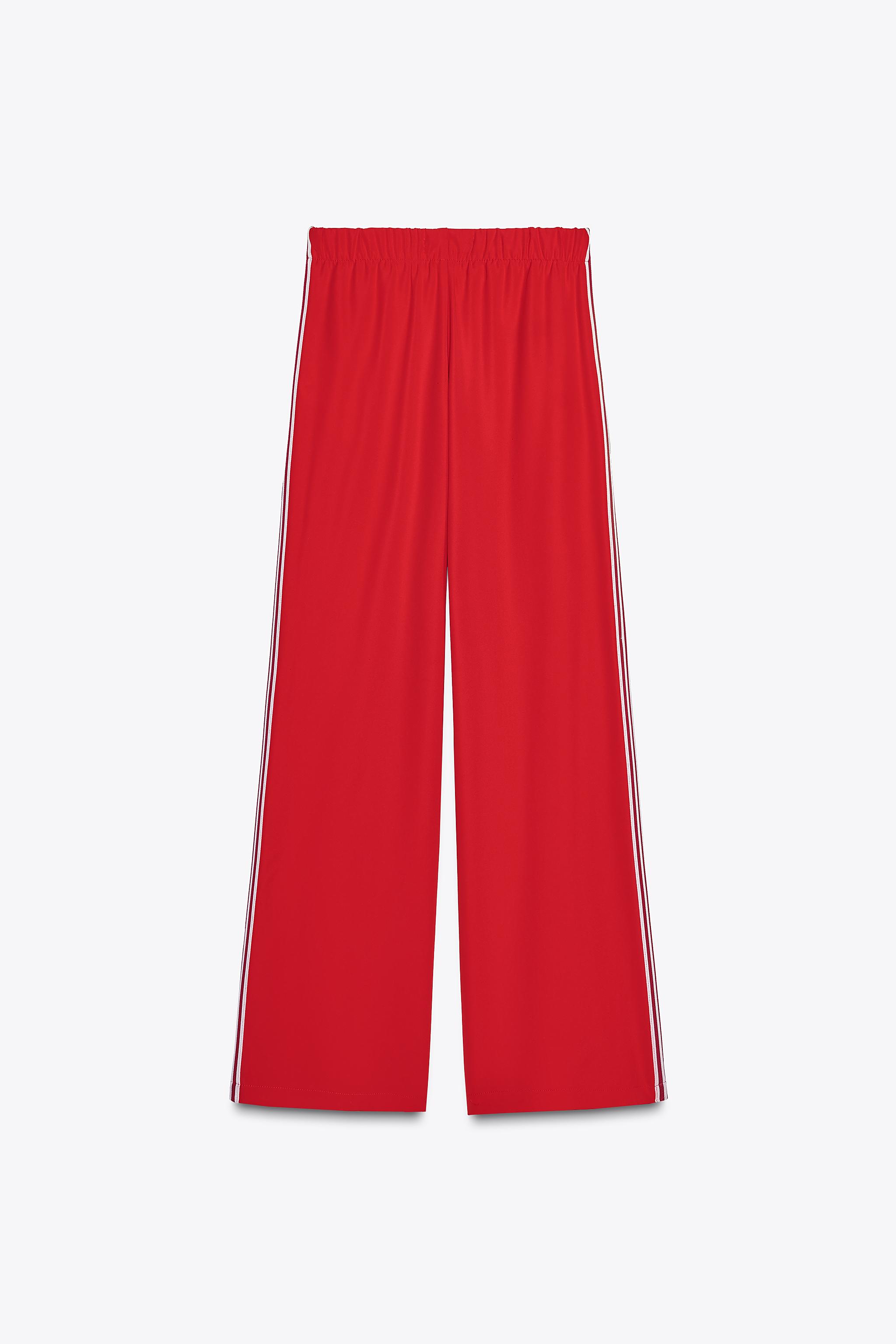 TROUSERS WITH SIDE TAPING - Red | ZARA United Kingdom