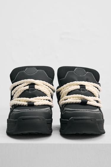 ROPE SKATE TRAINERS - Black by Zara