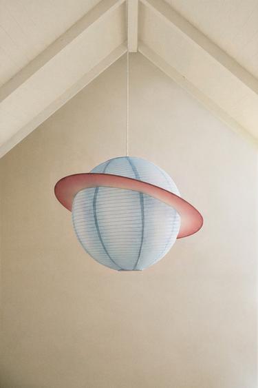 KIDS' LARGE PLANET LAMP LAMPSHADE - Blue by Zara