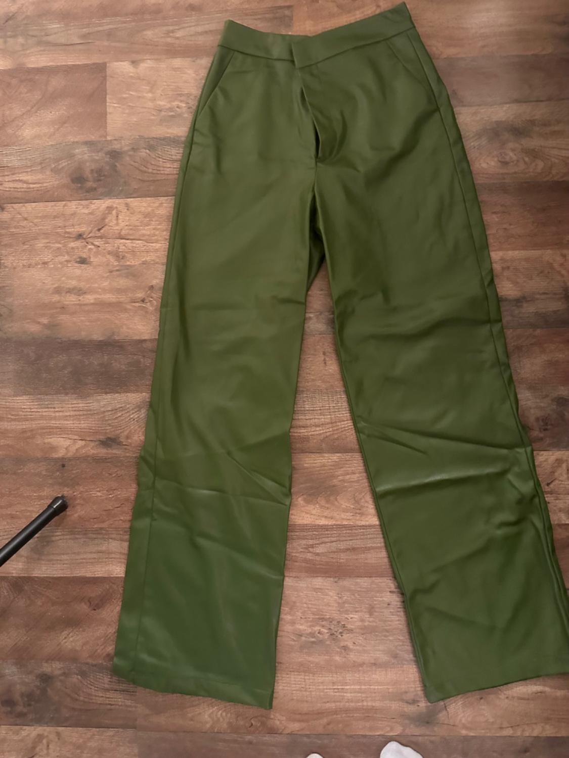 FULL LENGTH FAUX LEATHER PANTS - Image 3