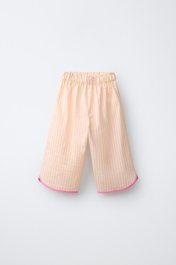 PANTALÓN RAYAS - Amarillo de Zara - Imagen 0