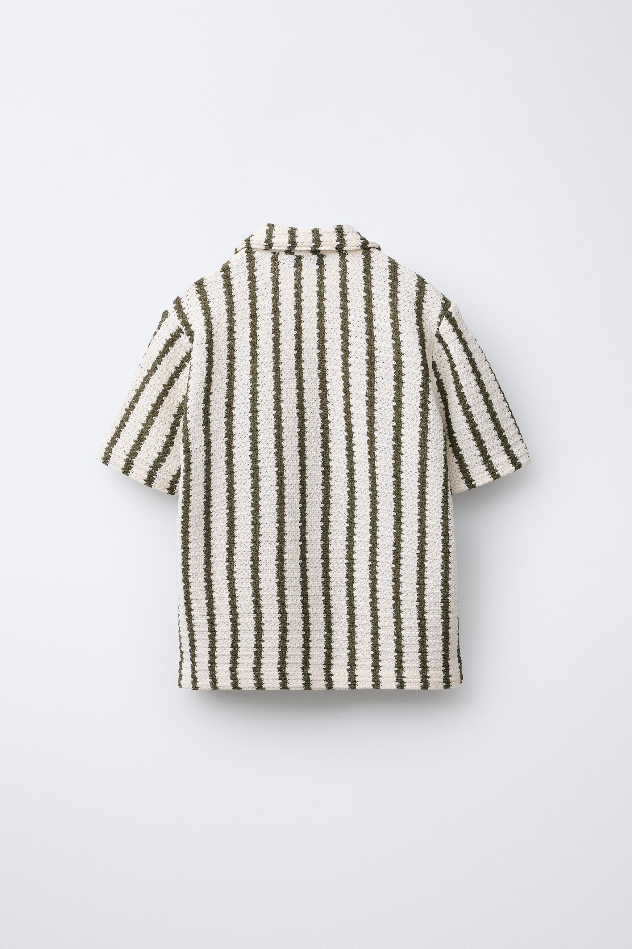 ZARA テクスチャークロシェシャツ Mサイズ - メルカリ