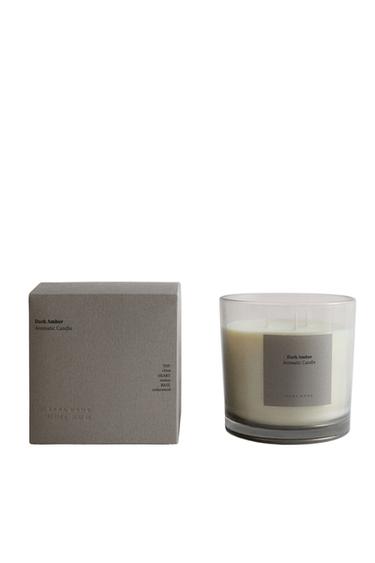 (620 G) DARK AMBER SCENTED CANDLE - Brown / Taupe by Zara