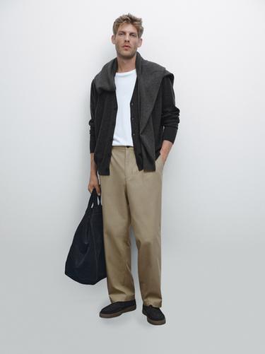 Zara 100% cashmere V-neck cardigan - Anthracite Gray - Image 0