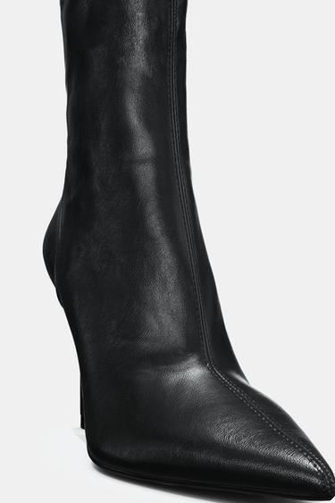 BOTTINES À TALONS FINS - Noir de Zara - Image 2