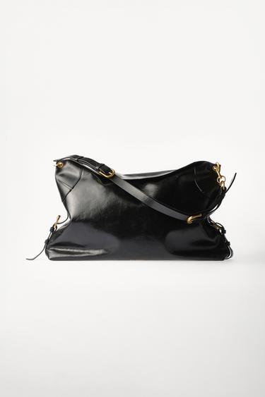 LEATHER MAXI BAG WILLY CHAVARRIA X ZARA - Black by Zara