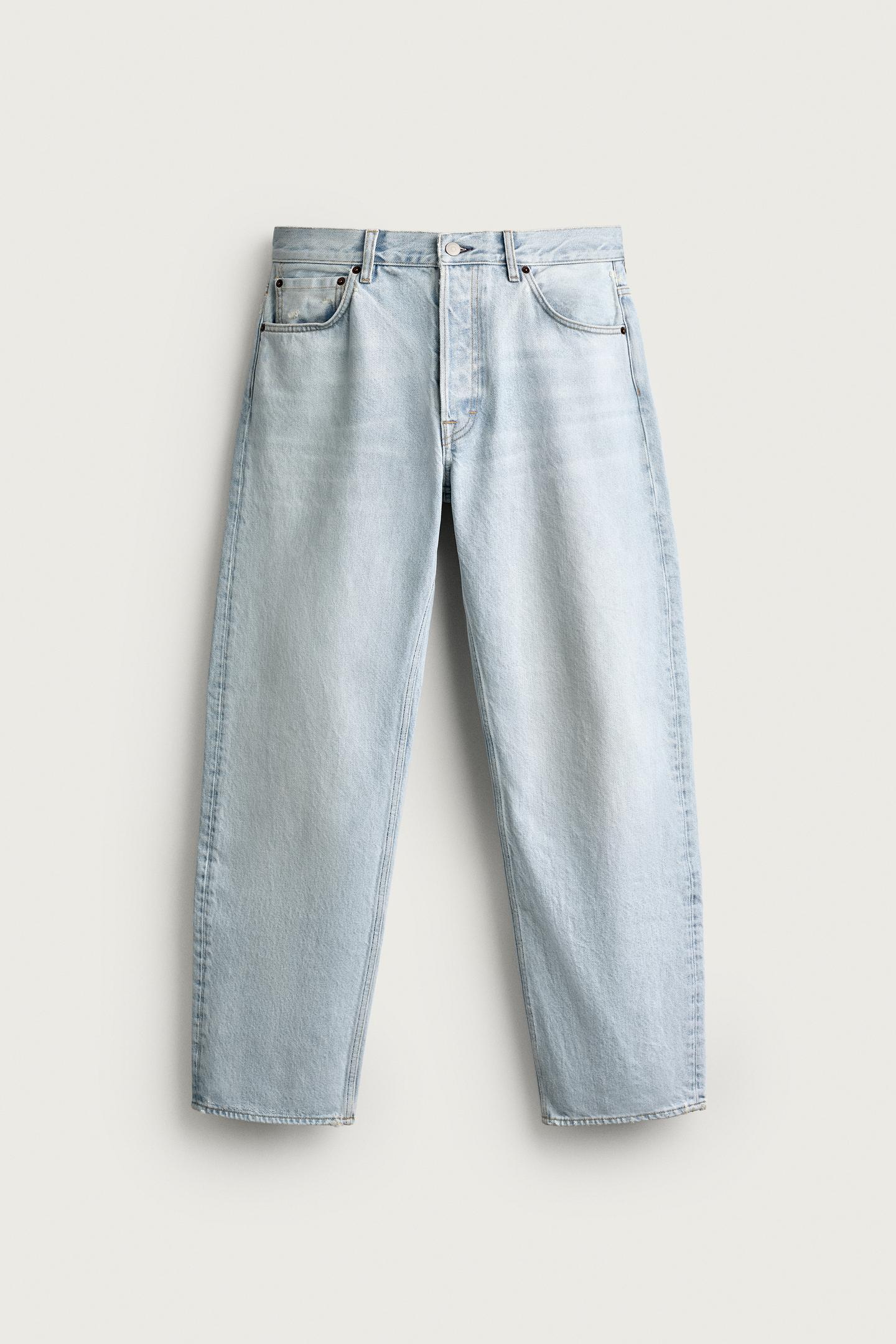 Мужские джинсы Zara Straight Ankle Fit, цвет: Светлый синий — фото 6
