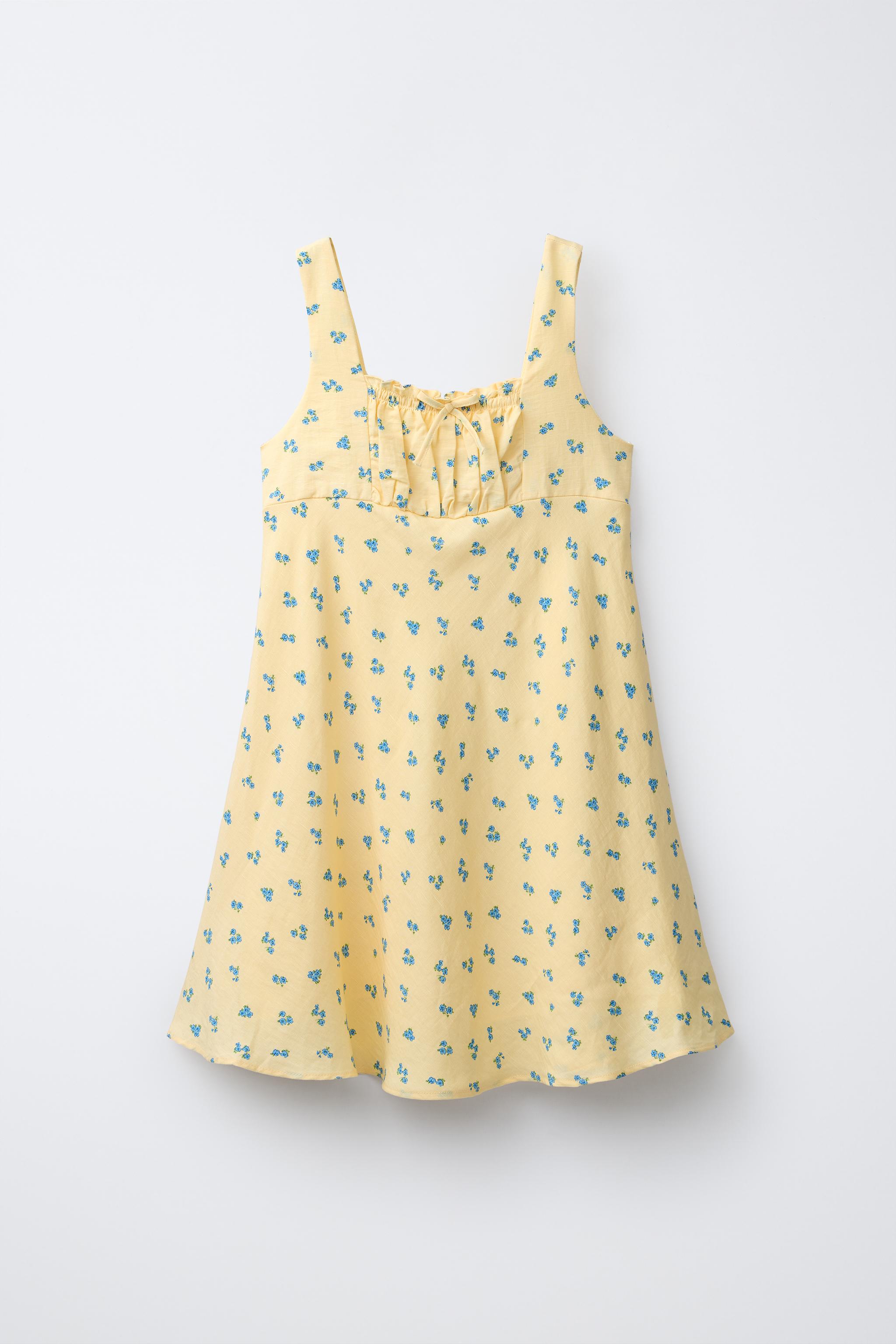 GATHERED FLORAL DRESS