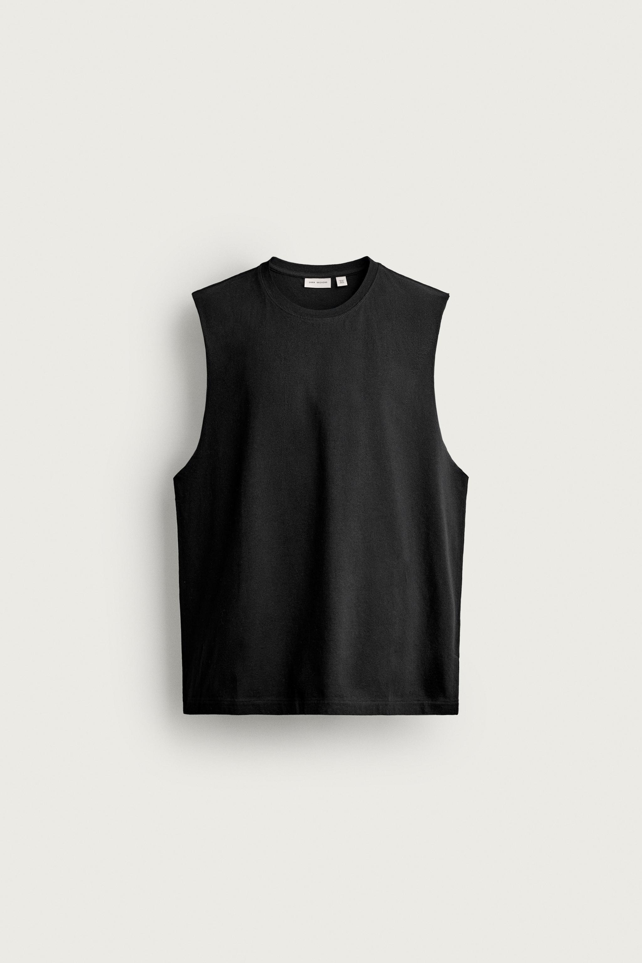 LIGHTWEIGHT RELAXED FIT TANK TOP — Black