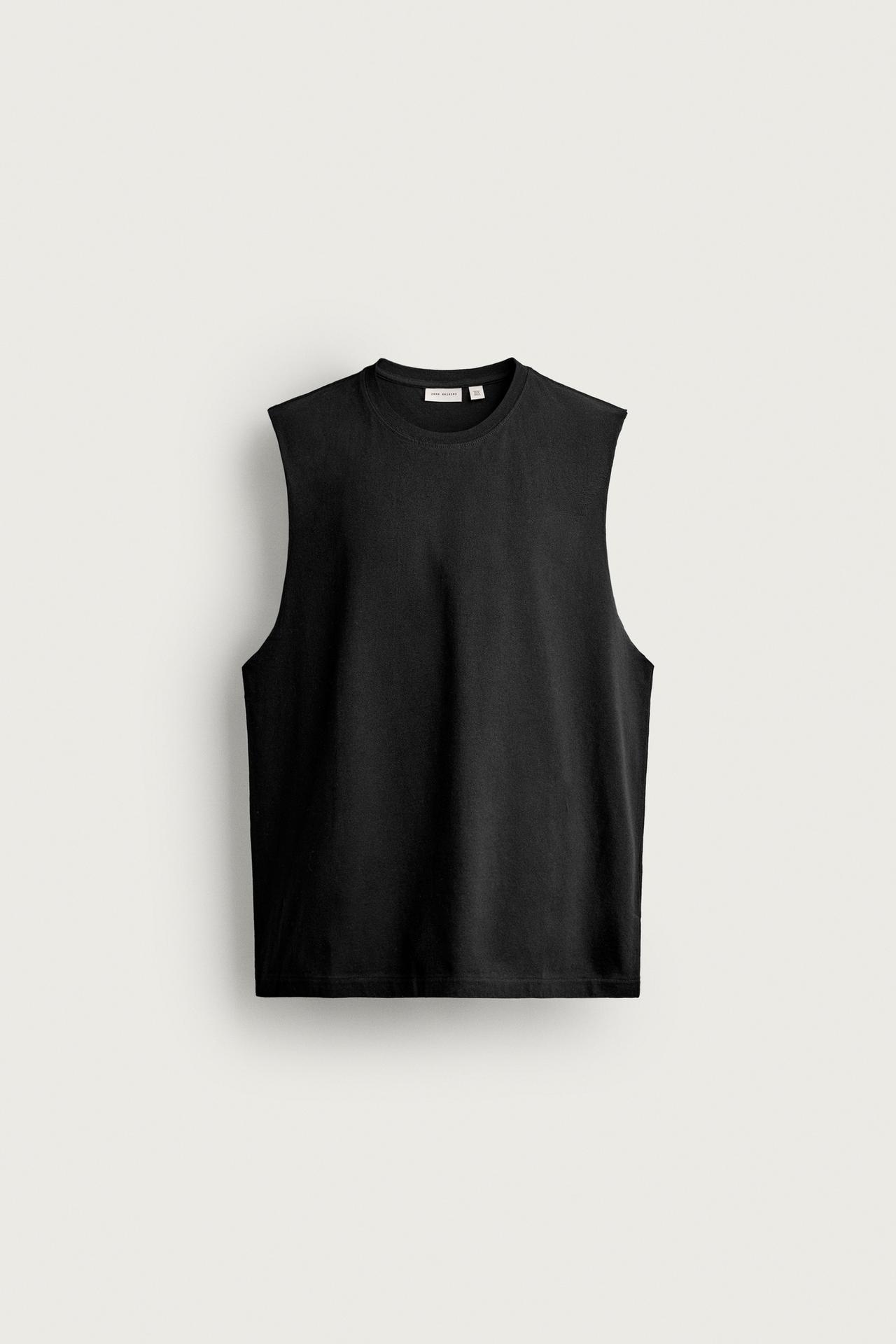 LIGHTWEIGHT RELAXED FIT TANK TOP — Black