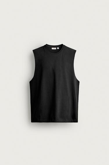 LIGHTWEIGHT RELAXED FIT TANK TOP — Black 1