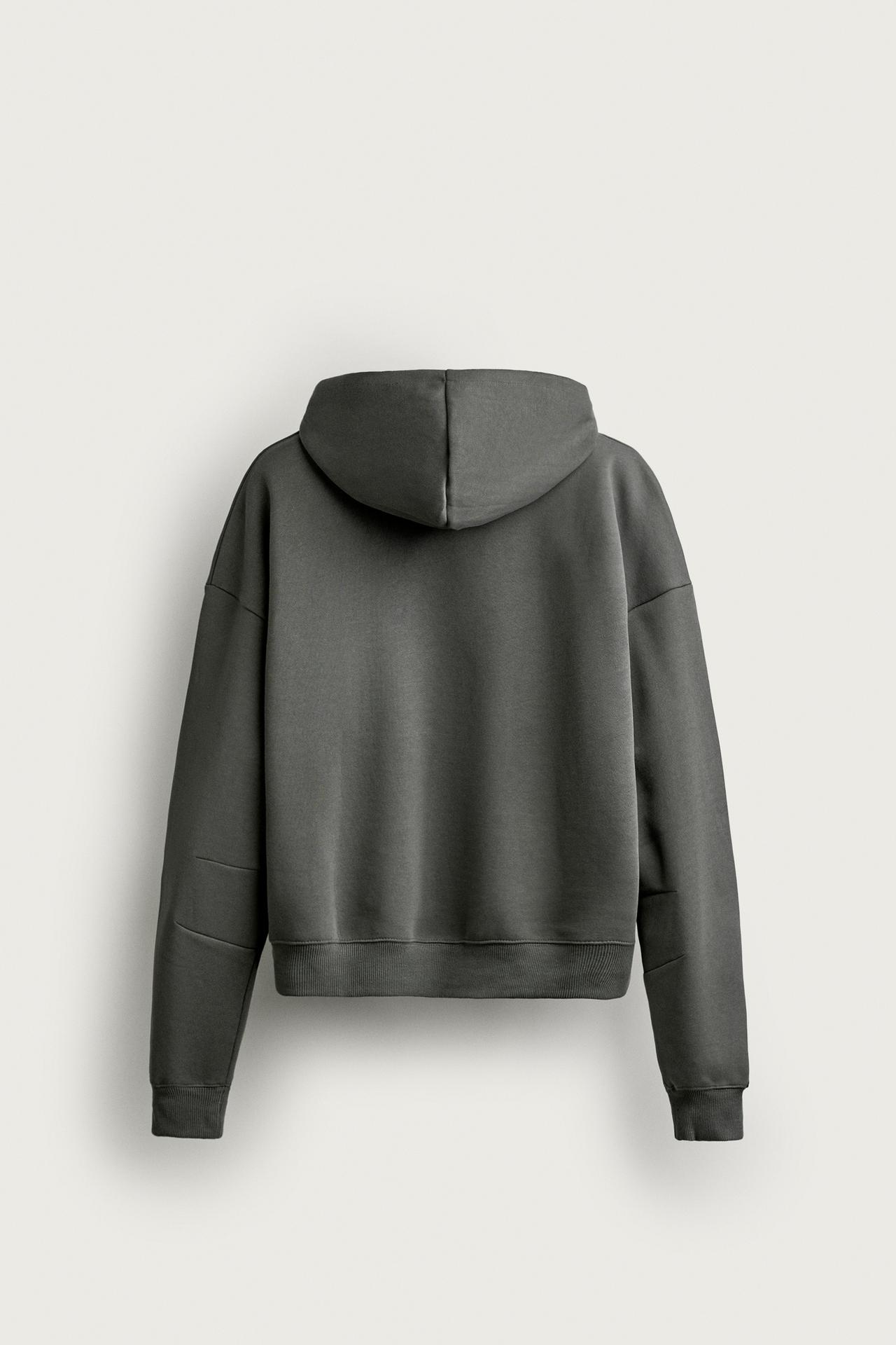 COMPACT BOXY FIT HOODIE — Blue green