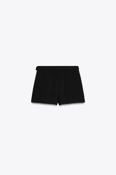 DARTED BERMUDA SHORTS WITH BELT - Black by Zara - Image 4