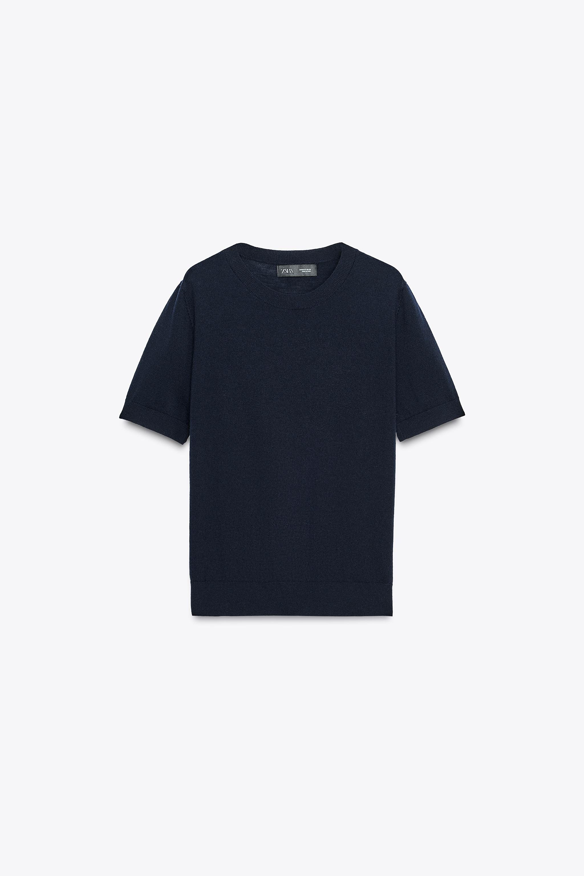 PULL 100 % LAINE À MANCHES COURTES