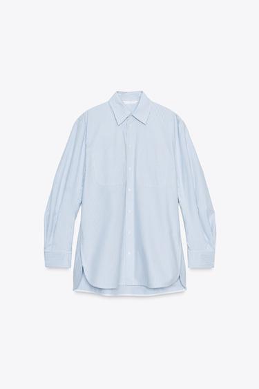 CAMISA RAYAS BOLSILLO ZW COLLECTION - rayas de Zara