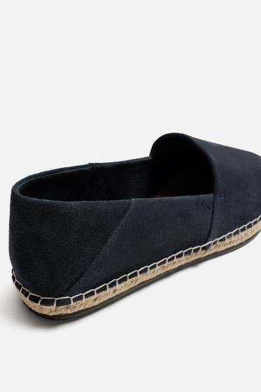ESPADRILLE EN CUIR - Bleu de Zara - Image 3