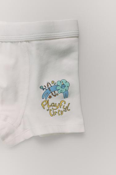 2-6 YEARS / 5-PACK OF CIRCUS BOXERS - Blue/White by Zara