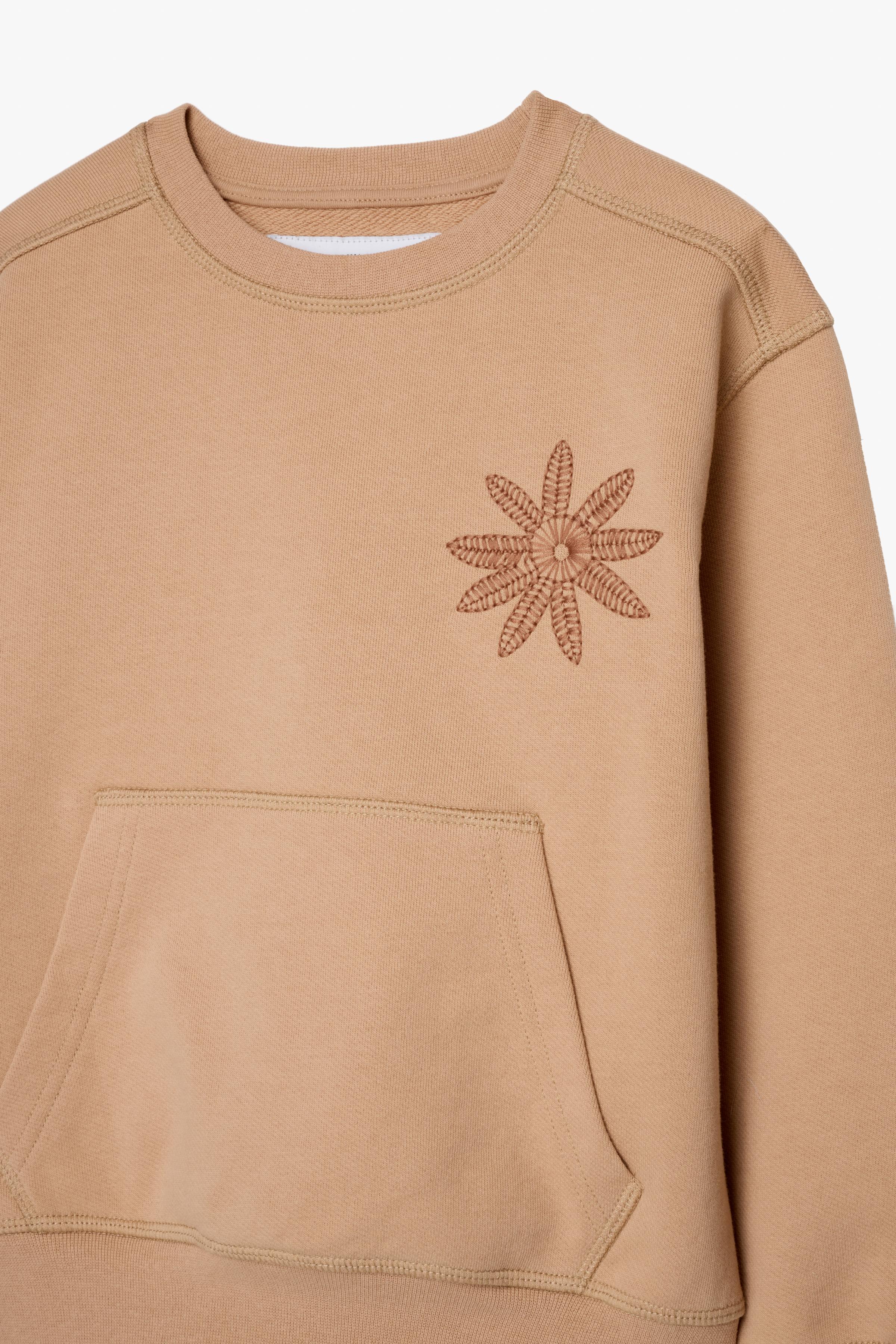 SWEATSHIRT WITH EMBROIDERED FLOWERS - LIMITED EDITION