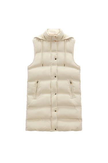 QUILTED GILET WITH HOOD