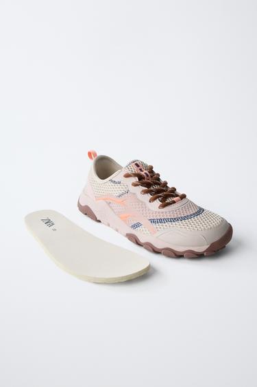 BASKETS BAREFOOT EN RÉSILLE - Rose de Zara - Image 3