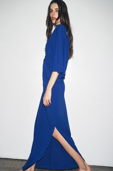 ASYMMETRIC LONG DRESS - Blue by Zara - Image 6
