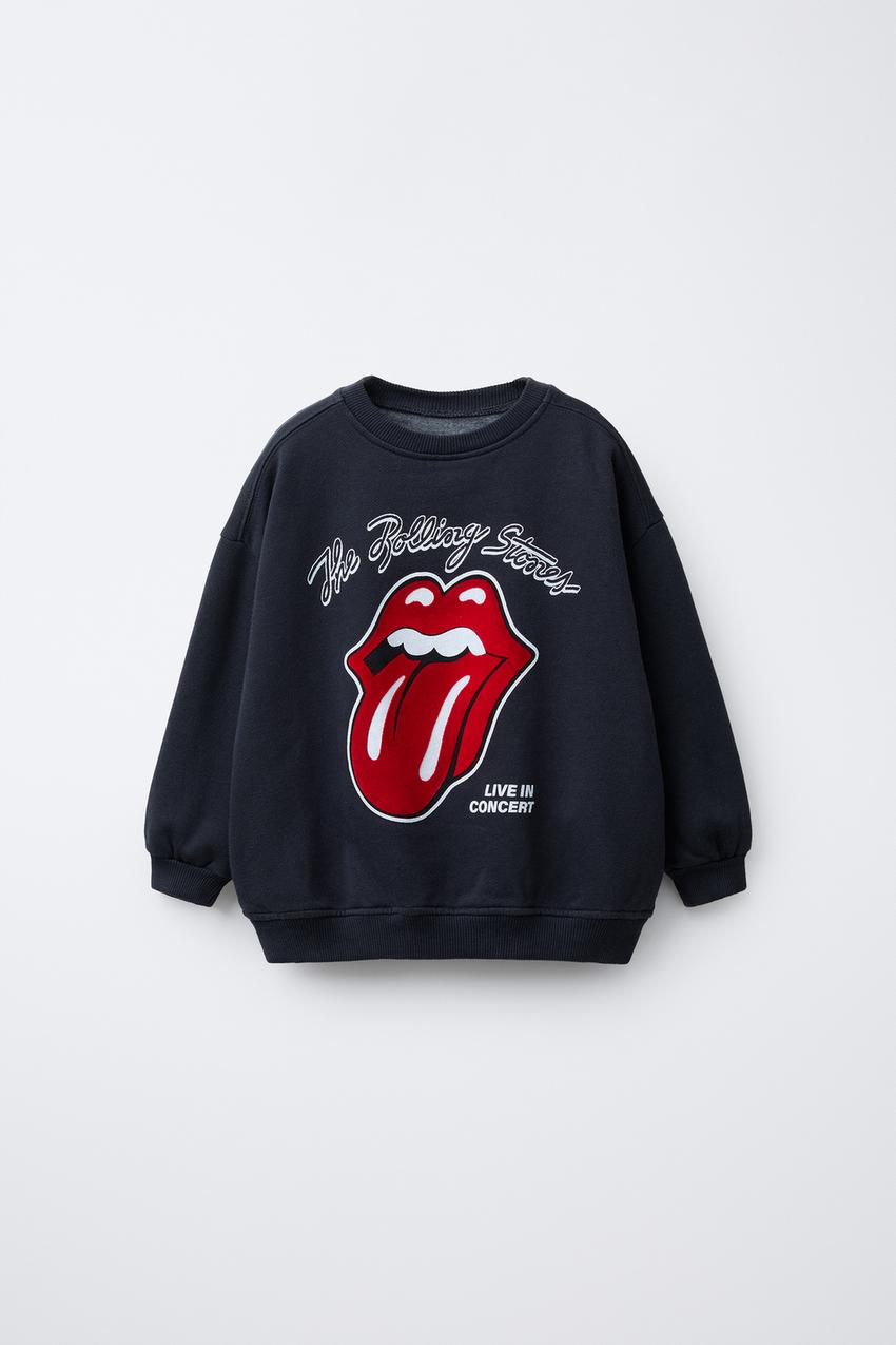 FLOCKED ROLLING STONES © SWEATSHIRT
