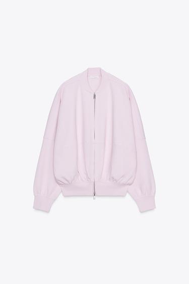 INTERLOCK BOMBER JACKET - Pink by Zara