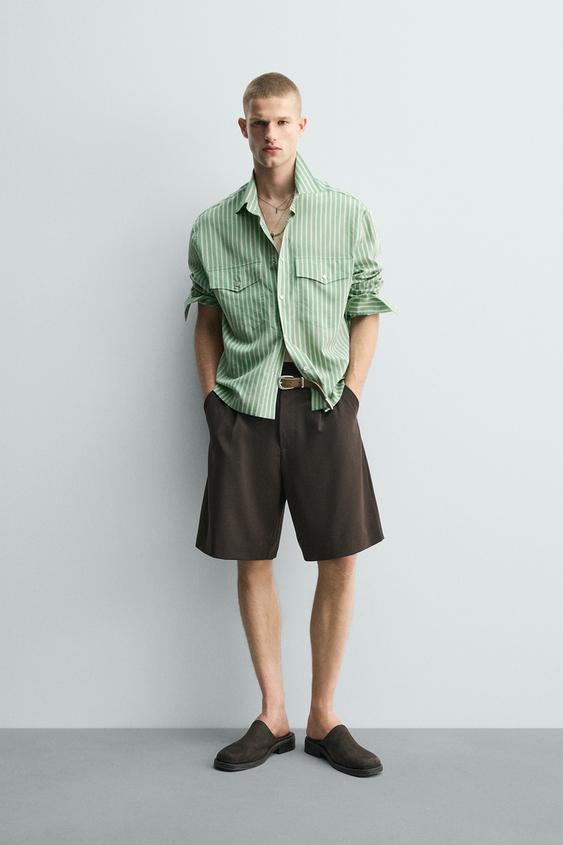 RELAXED FIT PLEATED SHORTS from Zara - $79.90