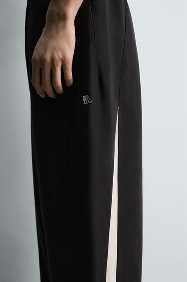 RELAXED FIT TECHNICAL TROUSERS - Black by Zara