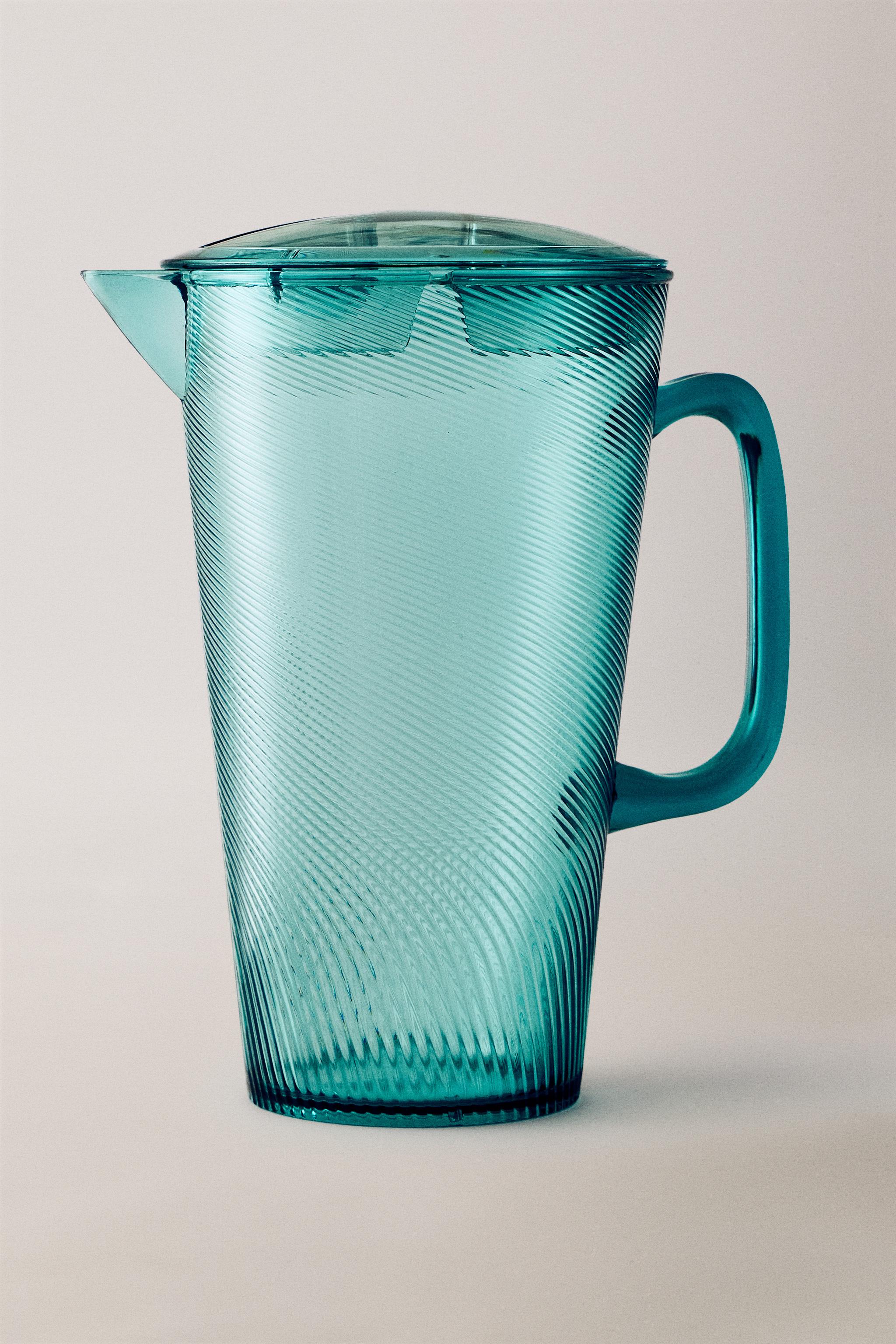 ACRYLIC PITCHER WITH LINES - Turquoise | ZARA United States