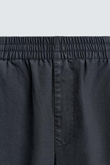 WASHED RELAXED FIT TROUSERS - Grey / Blue by Zara - Image 7