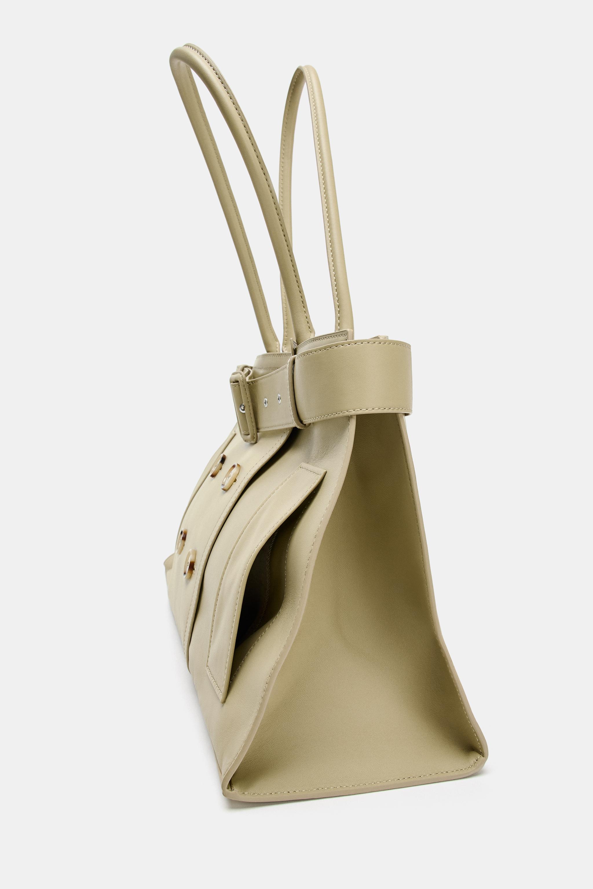 レザーベルトシティバッグ - ベージュ | ZARA Japan / 日本