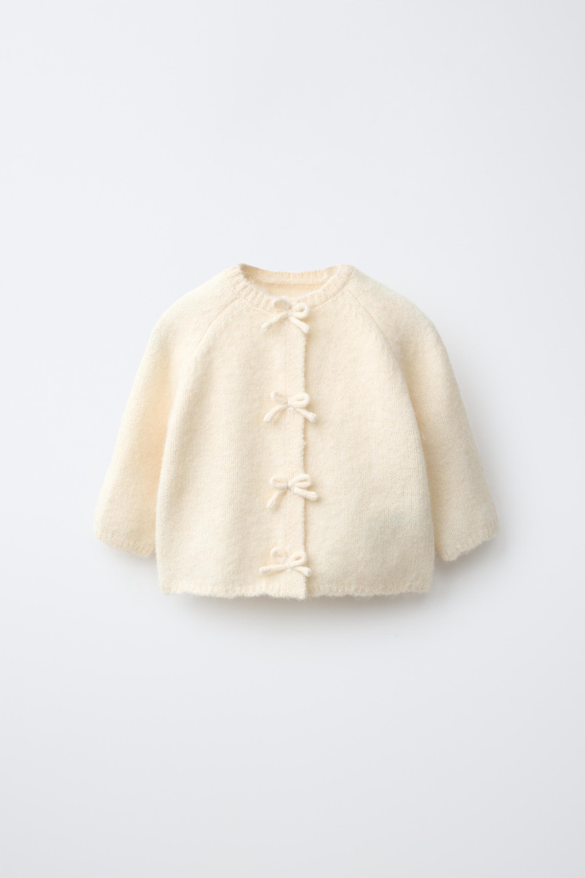 self-portrait リボン ニット カーディガン リボン ニットカーディガン - バニラ | ZARA Japan / 日本