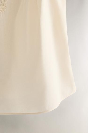 COTTON TOP WITH EMBROIDERY - Pink by Zara - Image 3