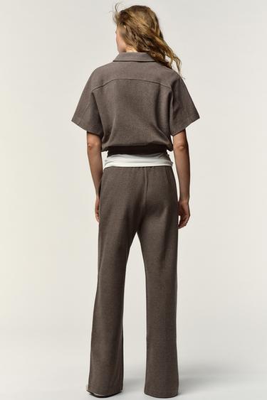 PANTALON LARGE SOFT - Vison de Zara - Image 1